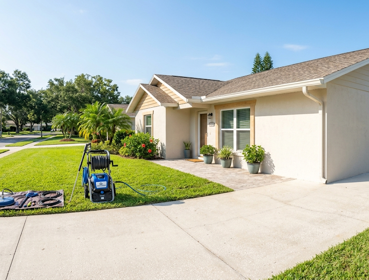 Professional house washing results
